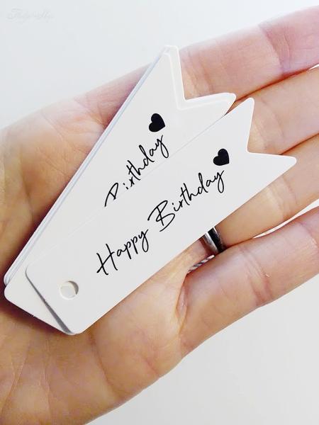 Geschenkanhänger Happy Birthday schmal